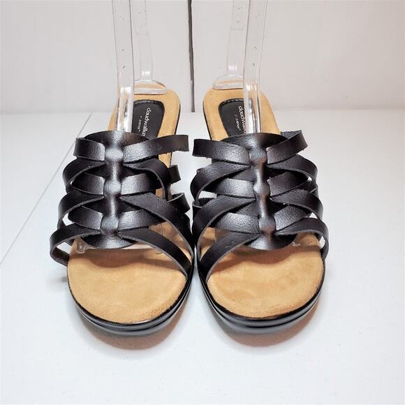 Cloudwalkers Suri Faux Leather Lattice Woven Slide Sandals - Picture 2 of 11
